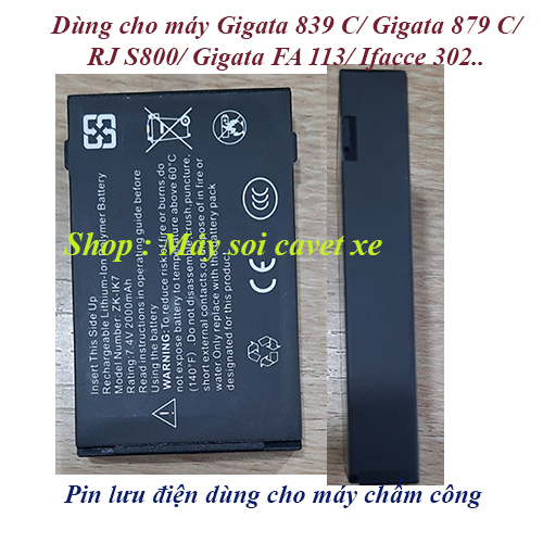 Pin Lưu Điên Cho Máy Chấm Công.Dùng cho máy Gigata 839 C/ Gigata 879 C/  RJ S800/ Gigata FA 113/ Ifacce 302..