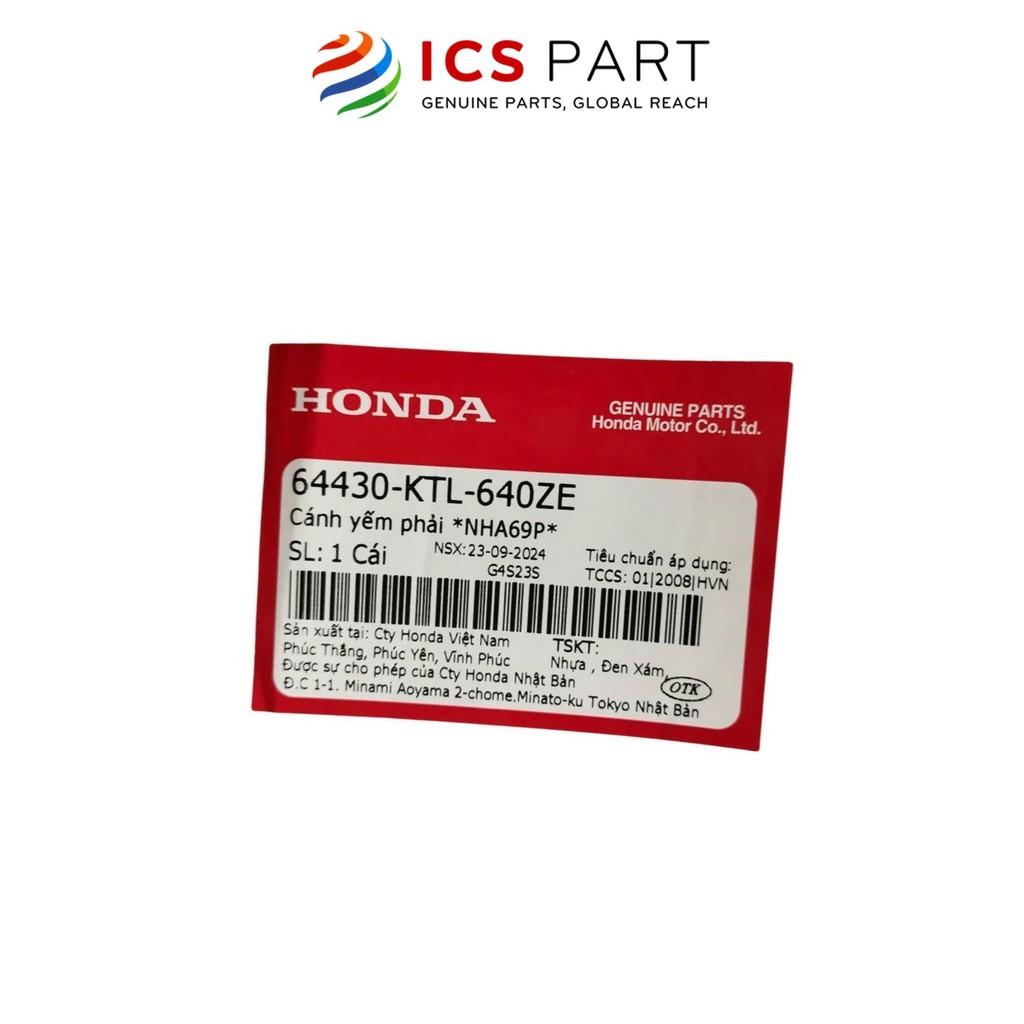Cánh Yếm Ngoài Phải HONDA Wave 100 (Alpha A) Đen Nha69P (64430KTL640ZE)