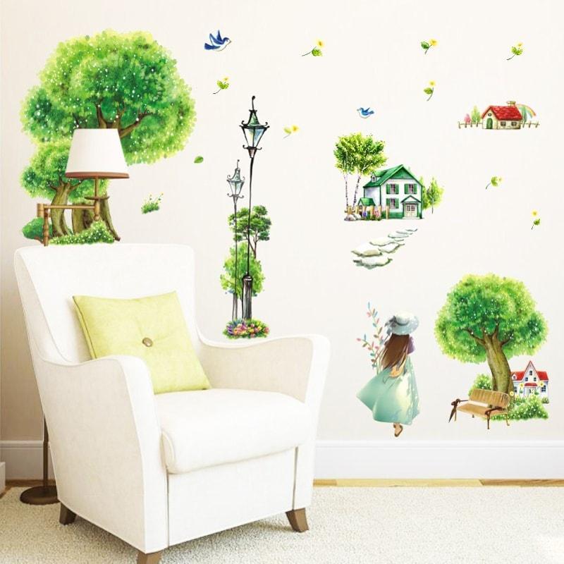 DECAL DÁN TƯỜNG KHU VƯỜN MỘNG MƠ