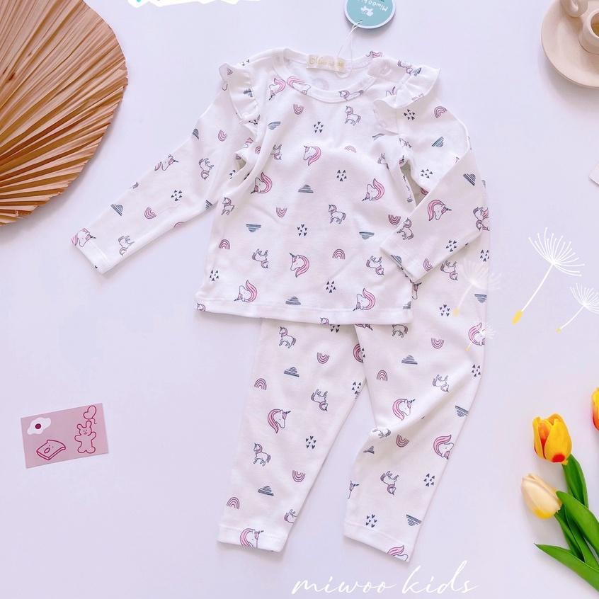 Bộ dài tay cánh tiên quần dài Bozip siêu mềm mịn mát cho bé gái từ 7-18kg - HÀNG LOẠI 1