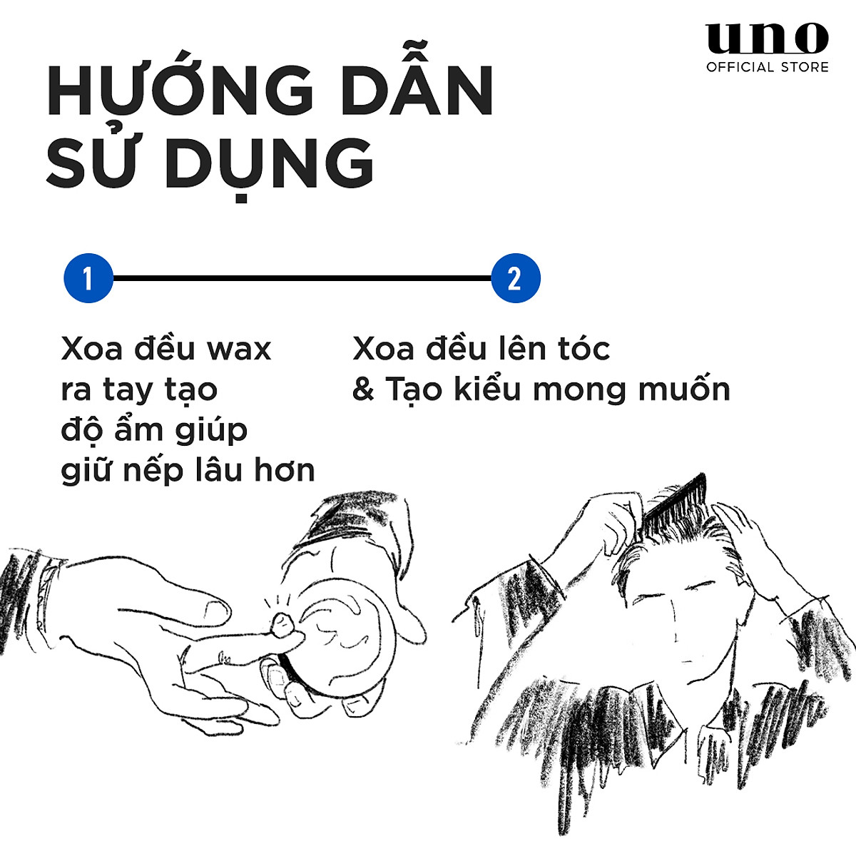 Sáp vuốt tóc UNO Matte Effector định hình, giữ nếp tóc Nhật Bản 80g