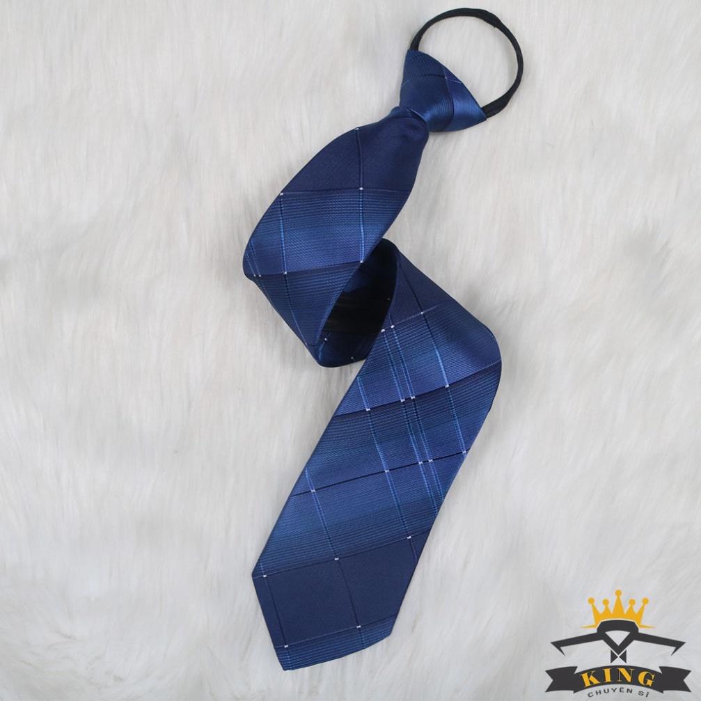 Cà vạt nam thắt sẳn KING chú rể và công sở vải lụa mịn hàn quốc cao cấp 8cm giá rẻ C0020