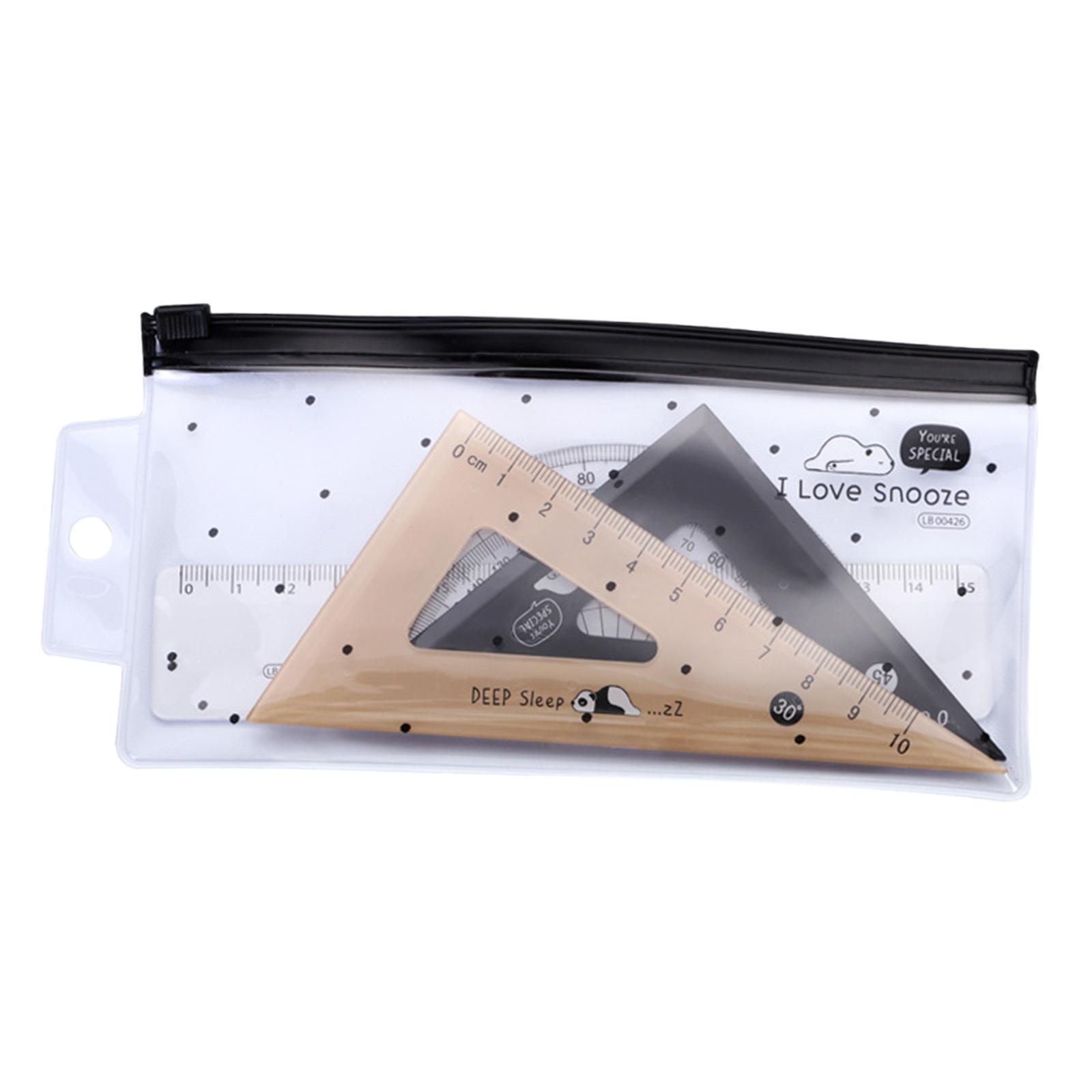 4x Geometry Math Ruler Measuring Tool Office Architects