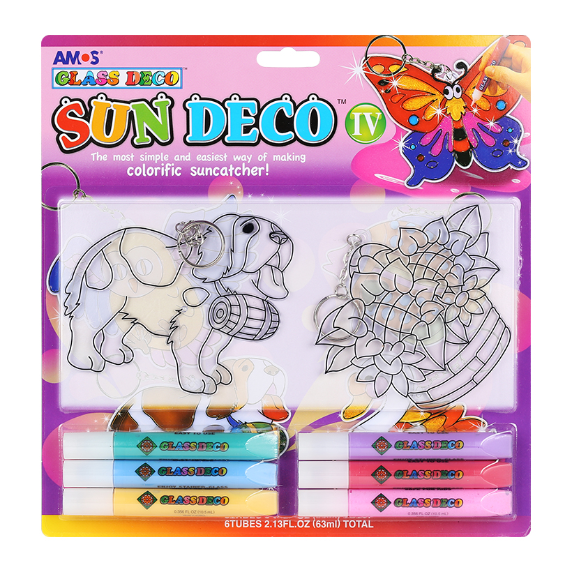 Bộ Bút Vẽ Trang Trí Amos Glass Deco Sun Deco IV SD10B6-D3