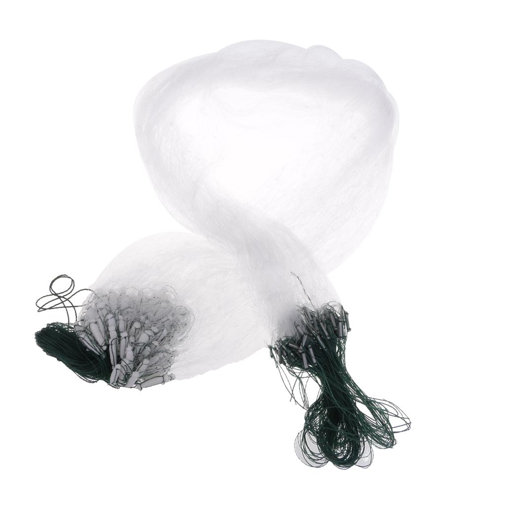 2x Monofilament Fishing Net Single Layer Fishing Gill Net Mesh Hole 2cm/3cm/4cm