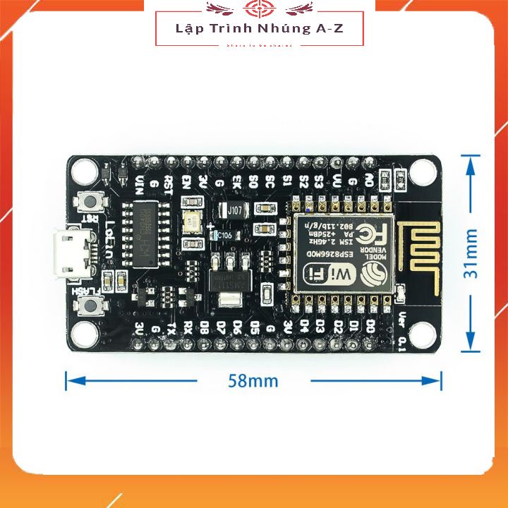 [Lập Trình Nhúng A-Z][107] Kít RF Thu Phát Wifi ESP8266 NodeMCU Lua V3 CH340