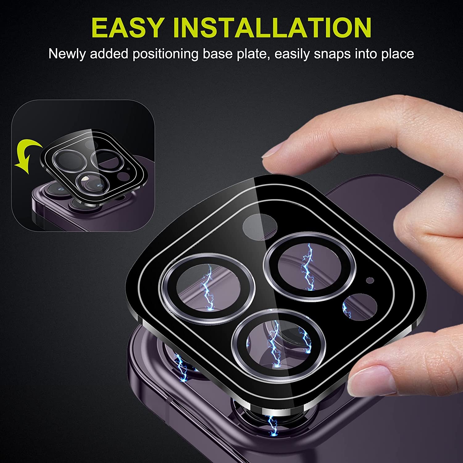 Bộ miếng dán kính cường lực bảo vệ Camera cho iPhone 14 Pro / 14 Pro Max hiệu HOTCASE URR mang lại khả năng chụp hình sắc nét full HD