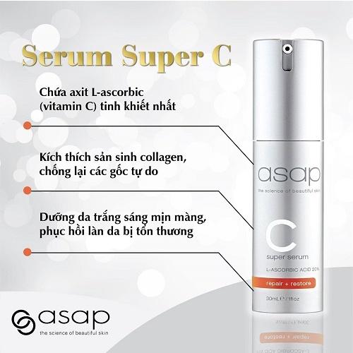 Serum Super C – Tinh Chất Vitamin C Đậm Đặc Ngừa Lão Hóa, Làm Trắng Mịn Da 30ml