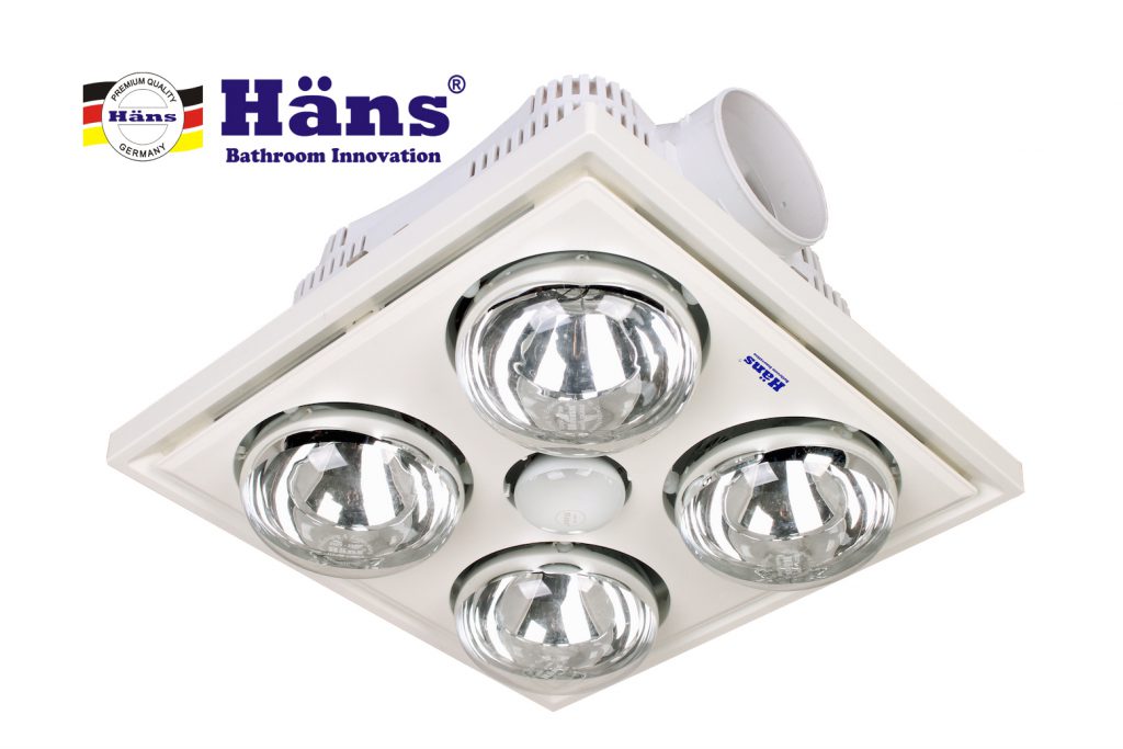 Đèn sưởi nhà tắm Hans 4 bóng H4B176 Hàng chính hãng