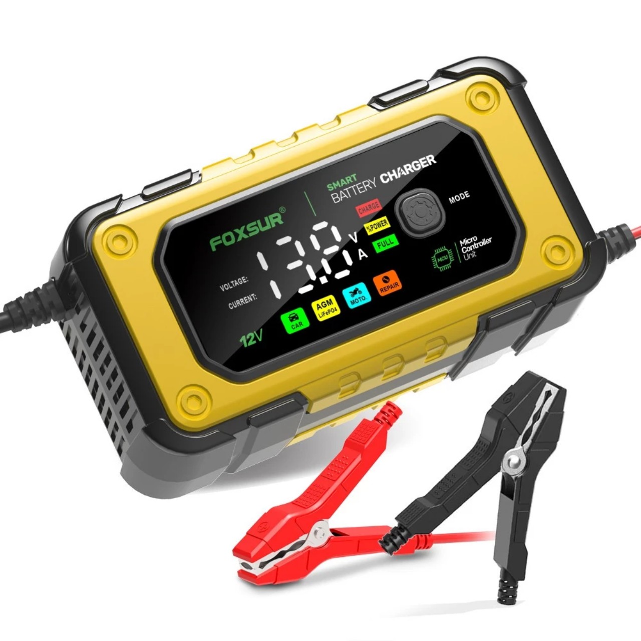 Sạc Ắc Quy Thông Minh Foxsur 12V/7A Chính Hãng: Hiệu Quả với Khả Năng Khử Sunfat và Tự Ngắt khi Đầy