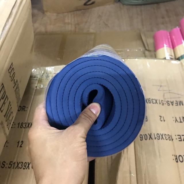 Thảm yoga PTE 8mm 1 lớp nhiều màu TẶNG Túi Lưới