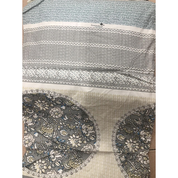 Bộ Drap Cotton May Từ Vải Cotton Thắng Lợi mẫu trống xám