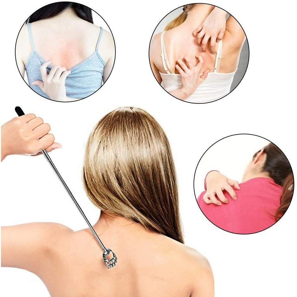 (Hàng New) Cây Gãi Lưng Hợp Kim Hình Móng Tay Gai Gãi Đã Ngứa Loại Tốt Có Thể Thu Gọn Kéo Dài 60cm Bất Kỳ Đâu Loại Tốt