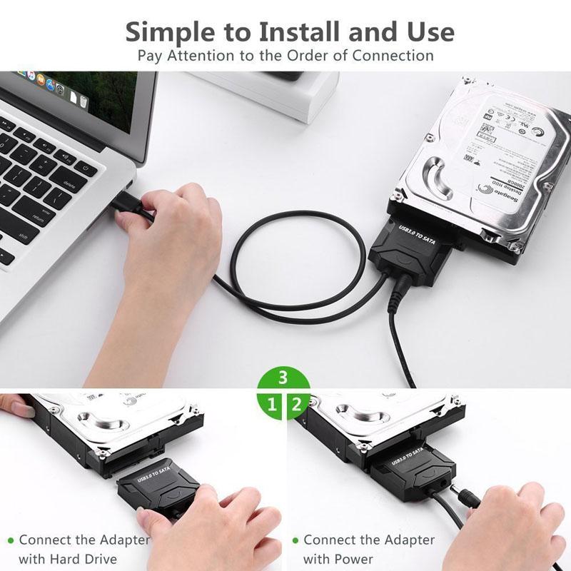 Bộ chuyển đổi SATA Cáp USB 3.0 sang SATA Converter 2.5 3,5 inch Super Speed Drive ổ đĩa cho HDD SSD USB 3.0 đến cáp SATA