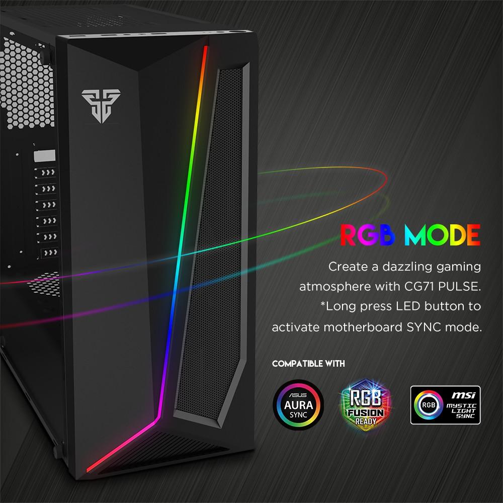 Vỏ case máy tính Fantech CG71 PULSE LED RGB - HÀNG CHÍNH HÃNG