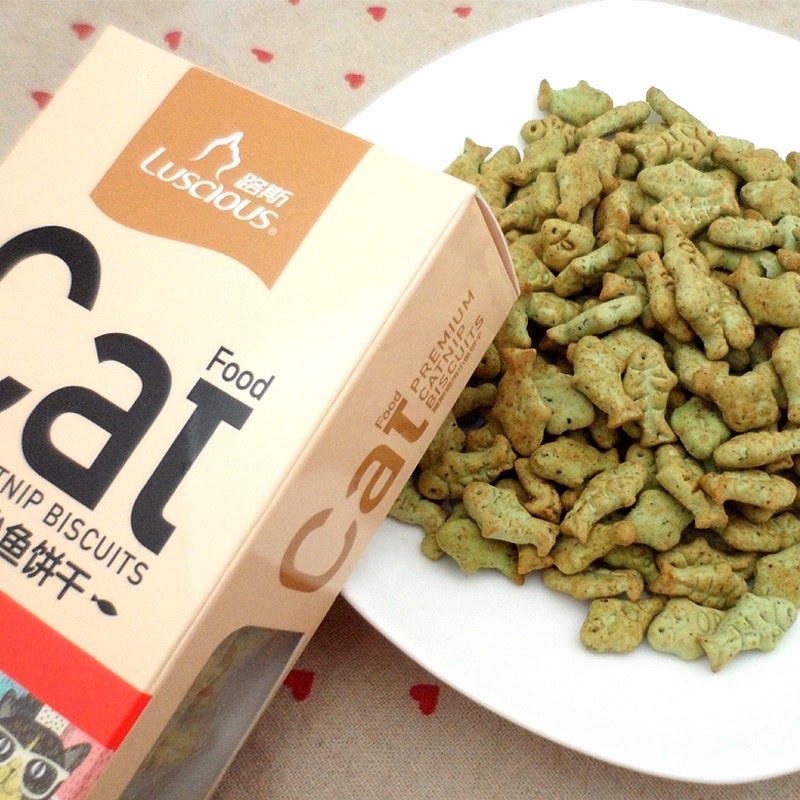 Bánh Quy Cá Catnip Hỗ Trợ Tiêu Hóa Cho Mèo Luscious 80g