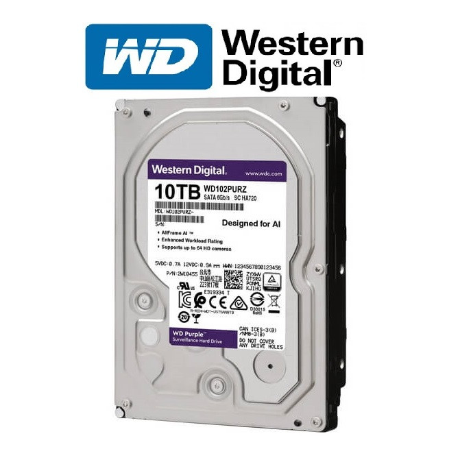 Ổ Cứng di động HDD WD Purple 10TB - Hàng Nhập Khẩu