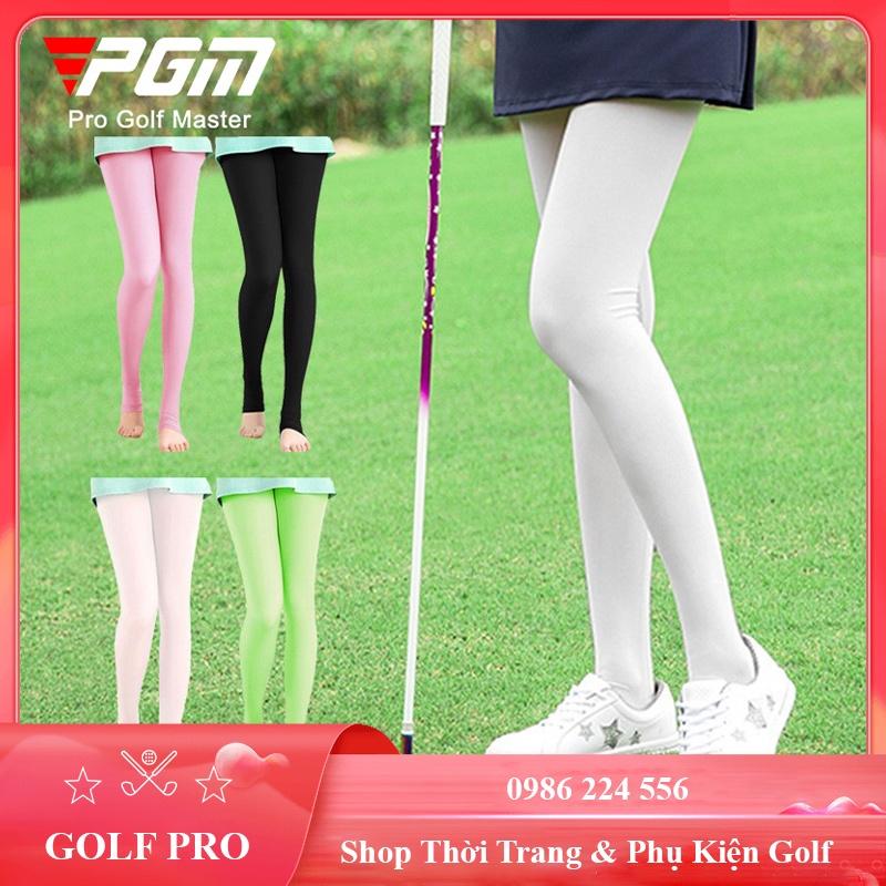 Quần tất golf nữ PGM thể thao nhiều màu xà cạp lụa chất cotton lạnh thoáng khí QT001 - Hàng Chính Hãng