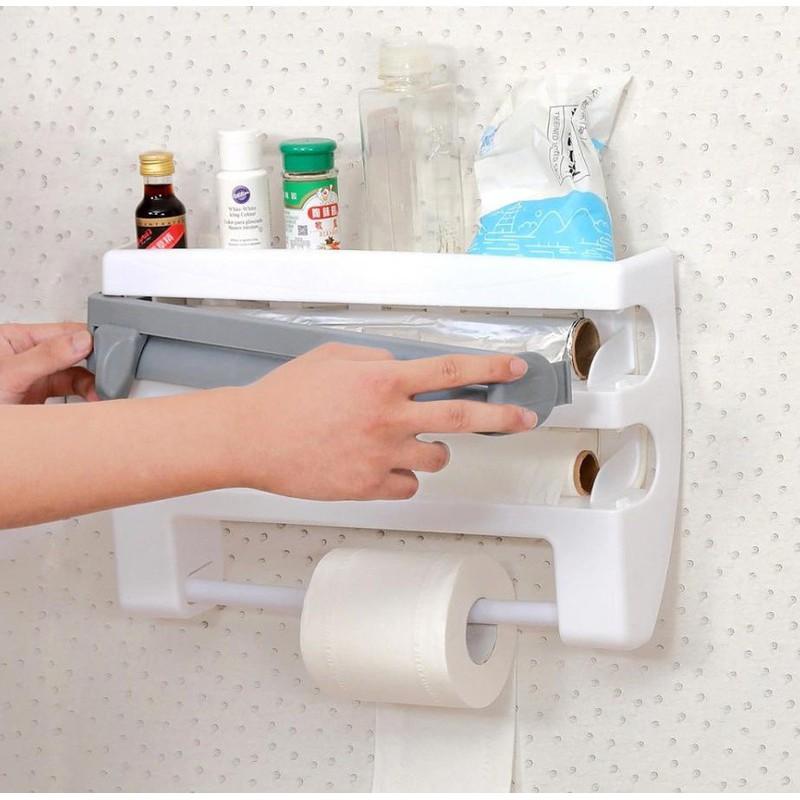 Kệ cắt màng bọc thực phẩm đựng đồ đa năng treo tường