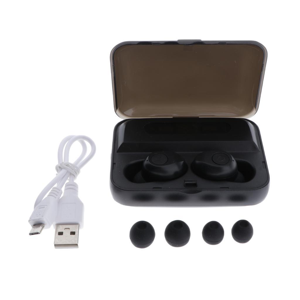 F9 Bluetooth5.0 Earphones Stereo Wireless  LED Digital Display Black
