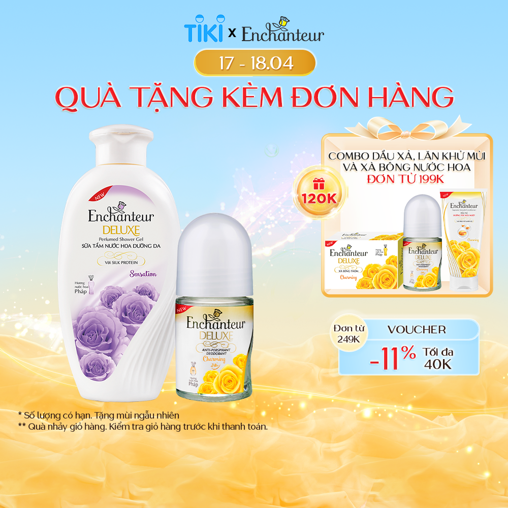 Combo hương nước hoa (Sữa tắm Sensation 180g + Lăn Deluxe Charming 25ml)