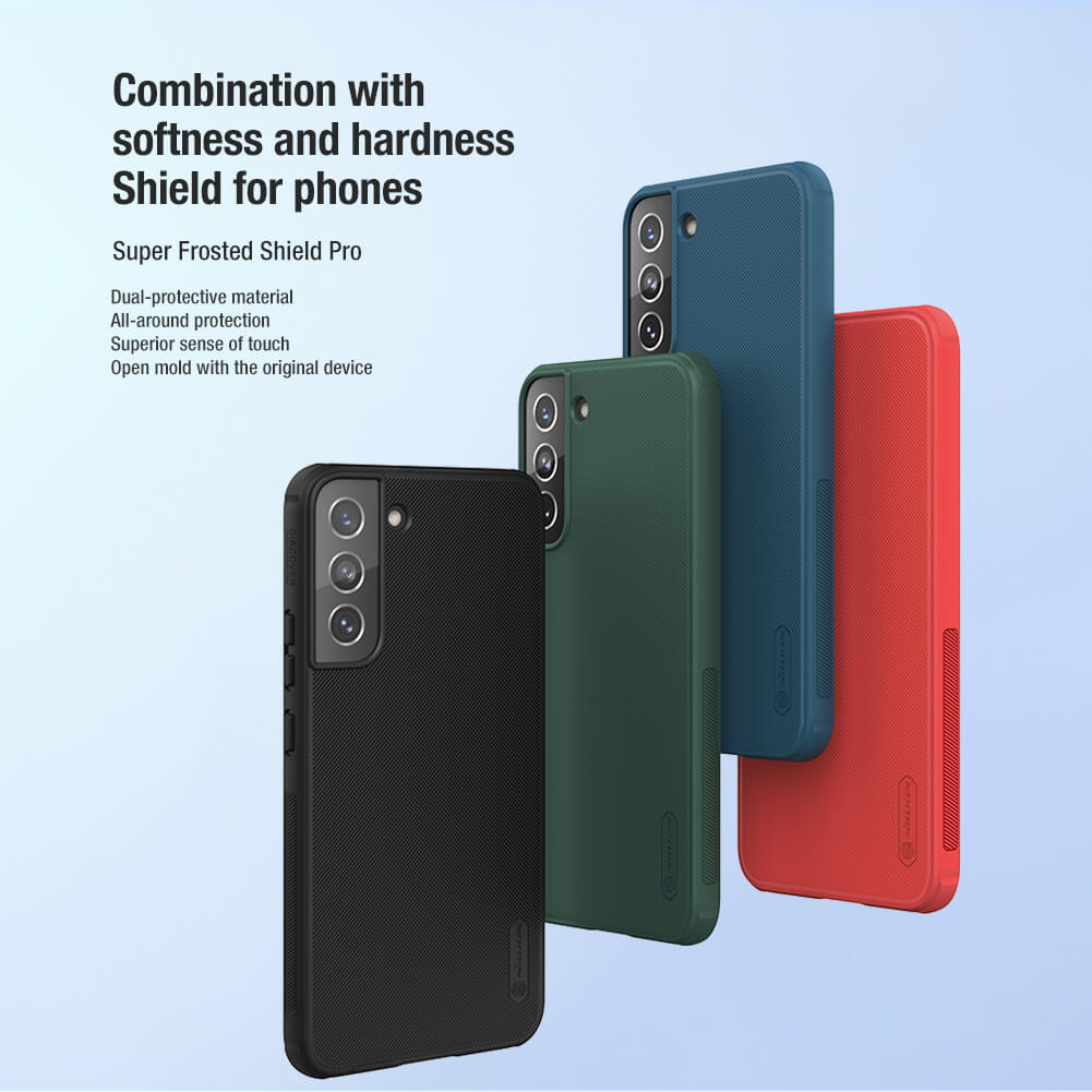 Ốp Lưng Sần chống sốc cho Samsung Galaxy S22 Plus hiệu Nillkin Super Frosted Shield Pro - hàng nhập khẩu