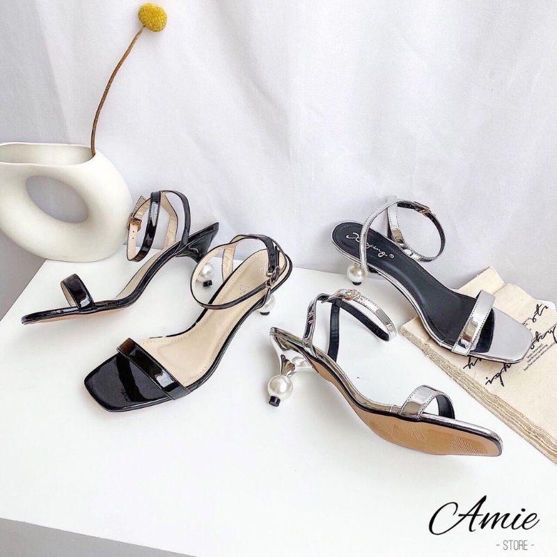 Sandal da bóng gót hạt ngọc - 3P