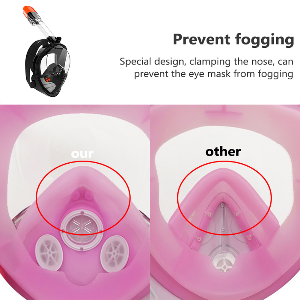 Mặt Nạ Lặn Dưới Nước Che Kín Mặt Với Ống Thở Khô Ráo
