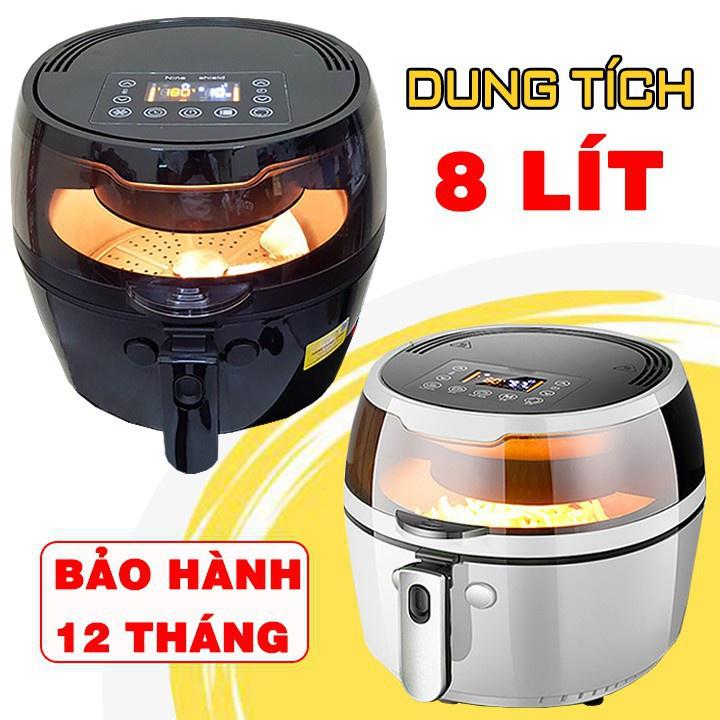 BH 1 năm Tặng 100 giấy nến Nồi chiên không dầu 8L Nineshield dung tích lớn chiên nướng đa năng tiện lợi