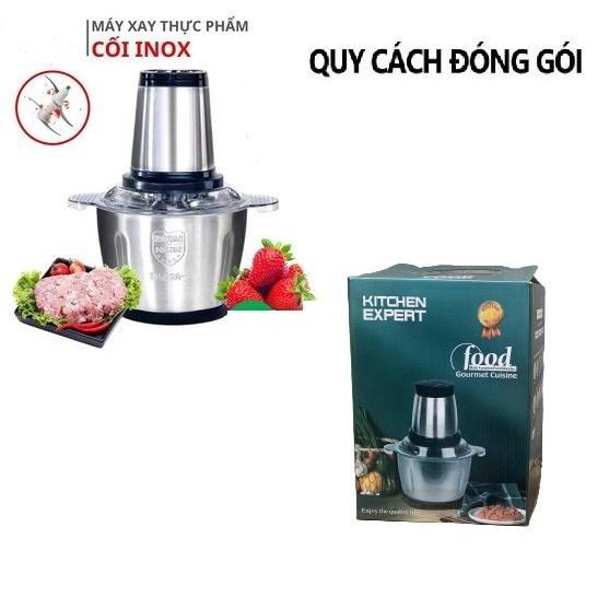 Máy xay thịt đa năng 2L cối inox, xay trộn nghiền thực phẩm