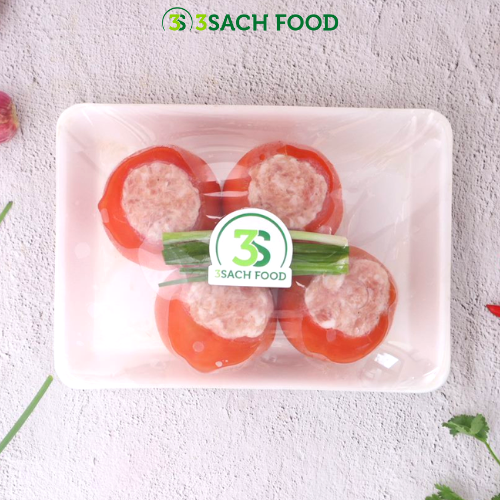 Cà chua dồn thịt 3S khay 400gr - Nguyên liệu đã được sơ chế