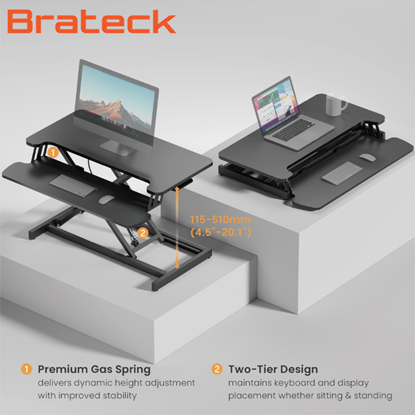 Bàn Nâng Hạ Brateck DWS37-01 – Hàng Chính Hãng