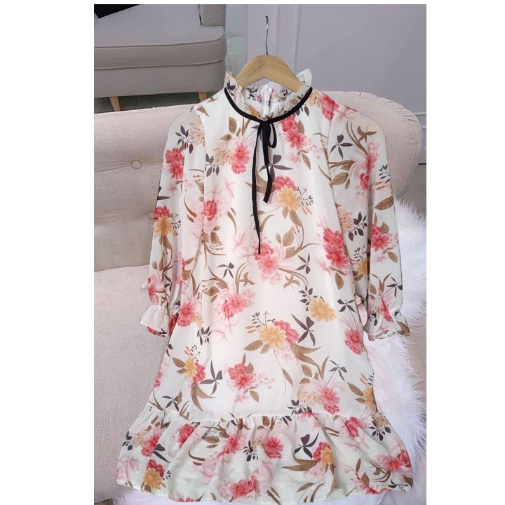 Đầm Bầu Hoa Tay Lỡ MD403
