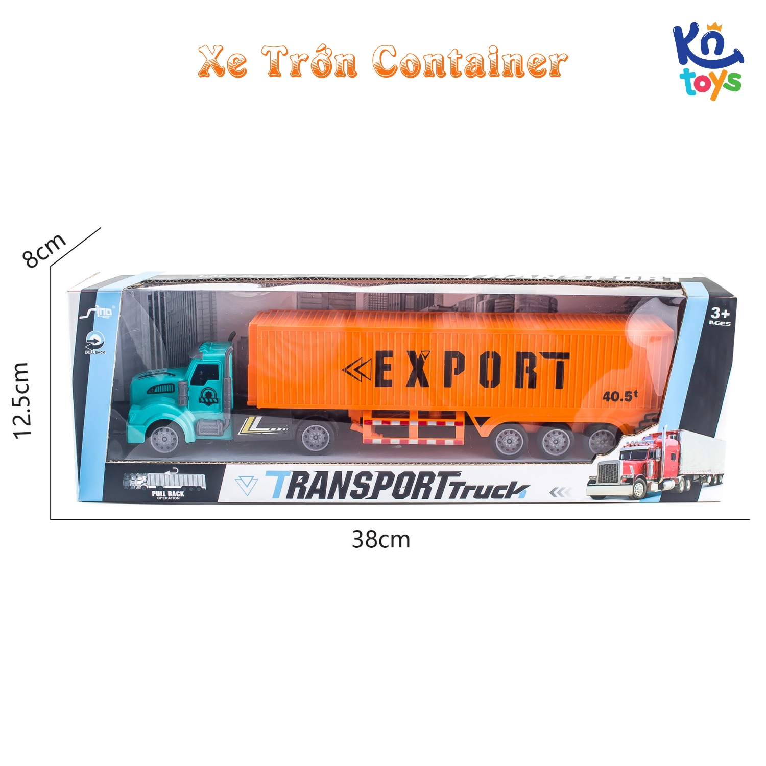 Đồ Chơi Mô Hình Tỷ Lệ 1:48 SINO412-3 – Xe Trớn Container KN TOYS