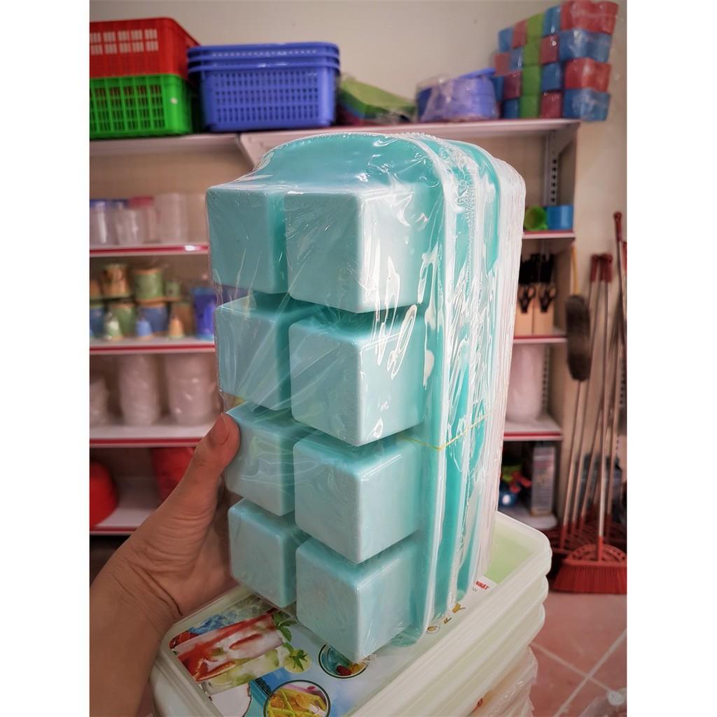 Set 3 Khay Làm Đá Có Nắp Nhựa Việt Nhật