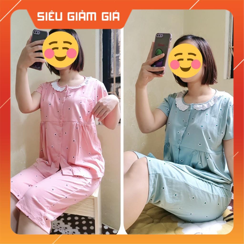 Bộ bầu Cotton cao cấp siêu mịn, siêu mềm, không nhănfree size 43~70kg 3 màu Hồng, xanh,xám