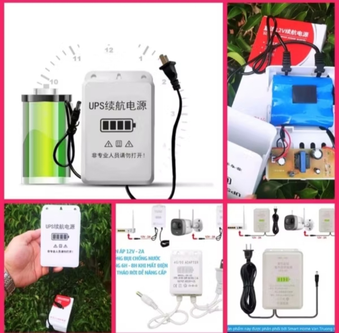 1 BỘ TÍCH ĐIỆN LƯU TRỮ ĐIỆN CHO WIFI KAMERA PHÒNG MẤT ĐIỆN