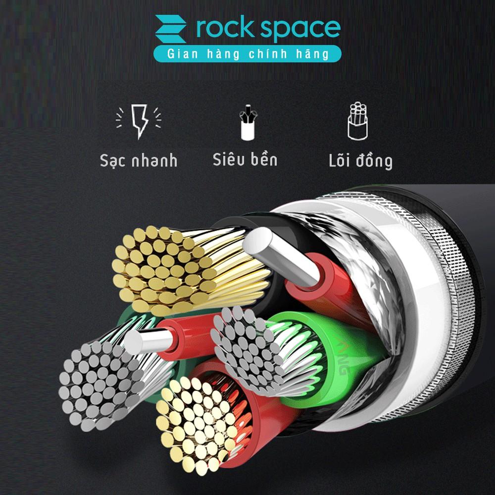 Dây Cáp Sạc RockSpace Z12 dành cho Iphone sạc nhanh ổn định không nóng máy độ dài 1m - Hàng chính hãng