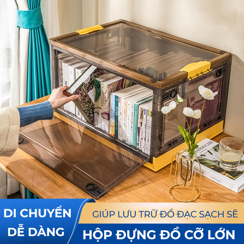 Hộp Đựng Đồ Cỡ Lớn Có Nắp và Bánh Xe tiện lợi- K1445
