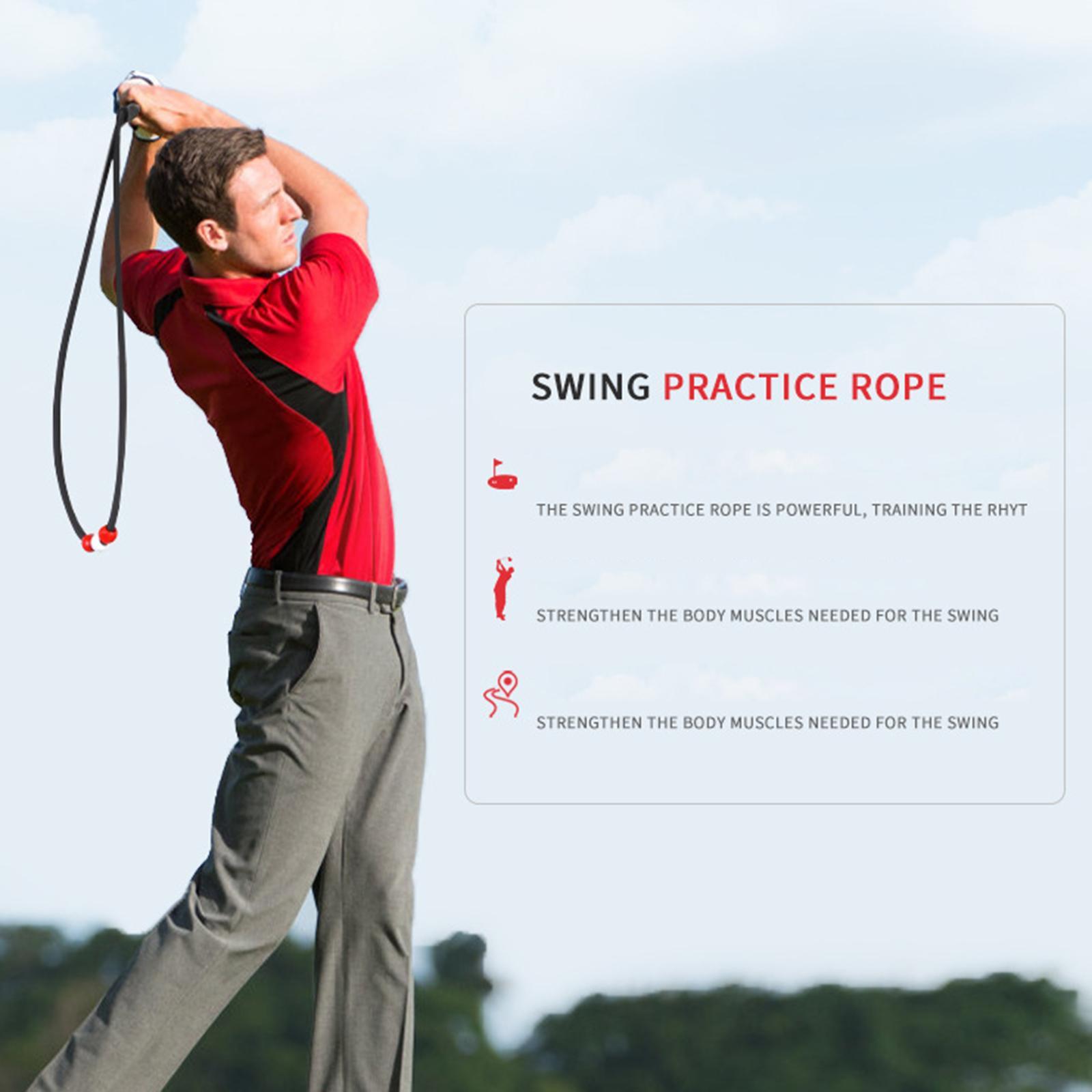 Portable Golf Swing Training Aid Practice Rope Trainer for Women Men