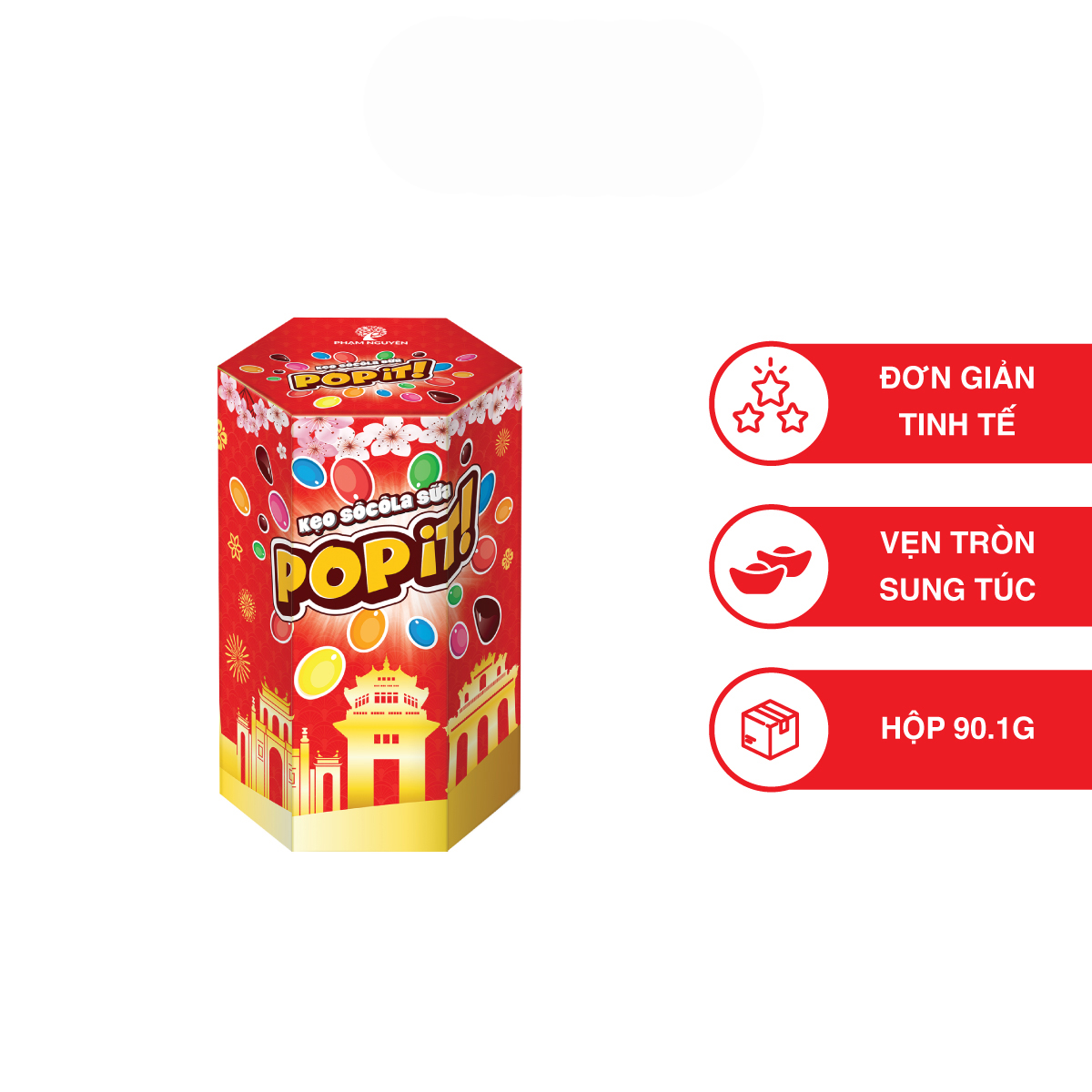 Kẹo Socola Sữa Popit Tết 90.1 - Giao mẫu ngẫu nhiên