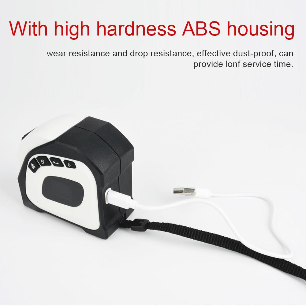 Laser Tape Measure, 2 in 1 Digital Laser Distance Meters with LCD Display, 40M Laser Measure, 5M Tape Measure, Measuring Area/Volume/Distance/Pythagorean Circumference White Imperial