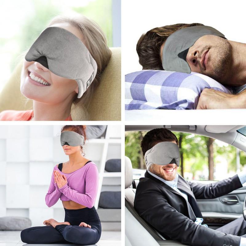 Có Thể Giặt Được Ngủ Tai Nghe Mặt Nạ Mắt Không Dây Bluetooth Tai Nghe 5.0 Giấc Ngủ Mềm Mặt Nạ Mắt Tay Nghe Tai Nghe Nhét Tai Có Mic
