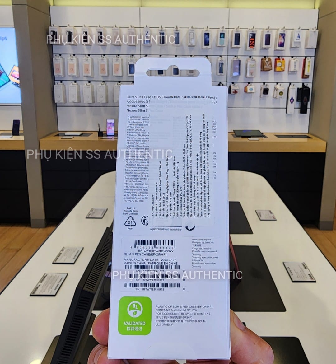 Ốp Samsung kèm bút Spen Fold 5 màu Đen xám - Hàng Chính hãng