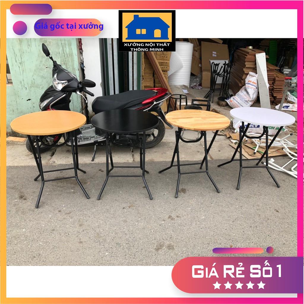 Bàn cà phê ️ ️ bàn gấp gọn tiện dụng tròn 60 cao 72 cm