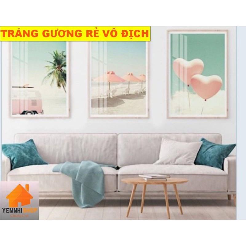 Tranh đồng hồ, 4 mẫu tranh tráng gương giá xưởng, tranh treo tường