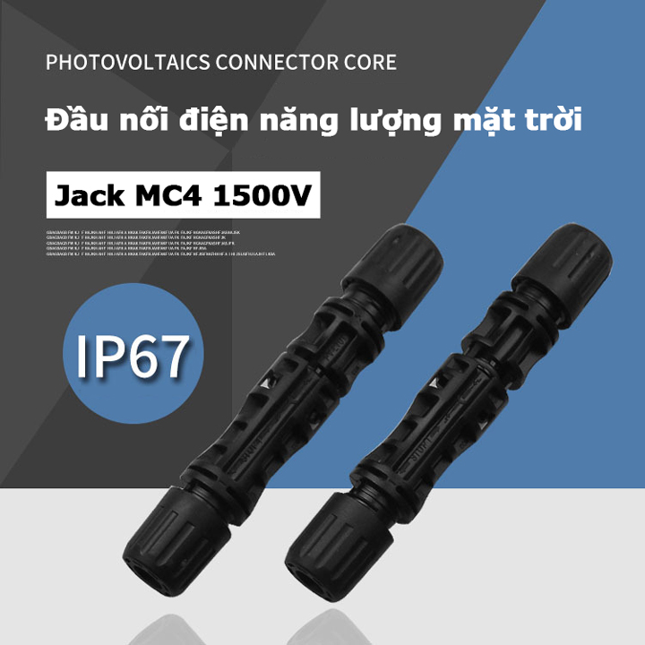 Combo 10c Jack kết nối MC4 1500V cút nối chuyên dụng cho cáp pin năng lượng