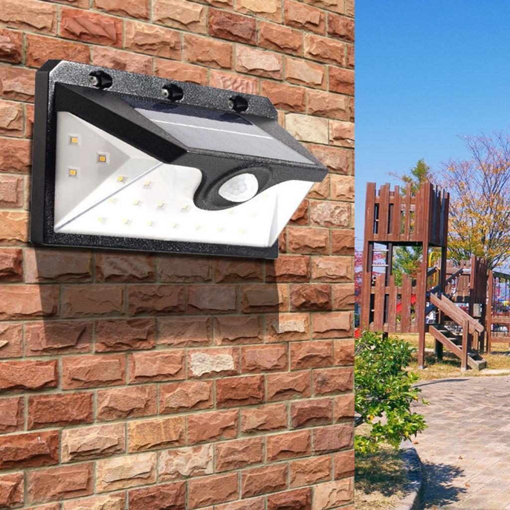 66 LED Solar Powered Human Sensor Light Aisle Garden Yard Security Wall Lamp