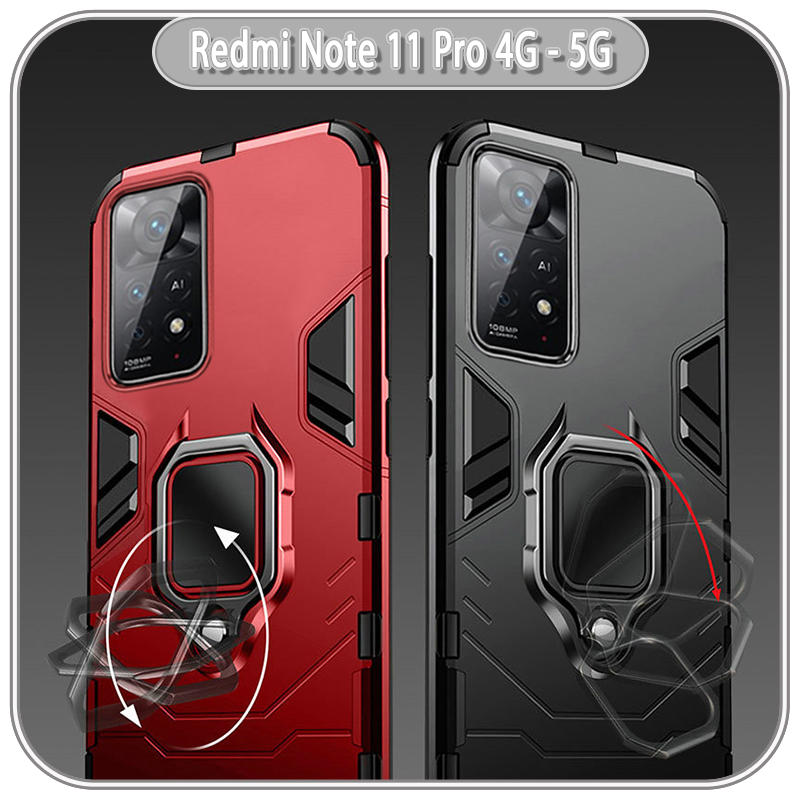 Ốp lưng cho Xiaomi Redmi Note 11 Pro 4G - 5G iRON MAN IRING Nhựa PC cứng viền dẻo chống sốc