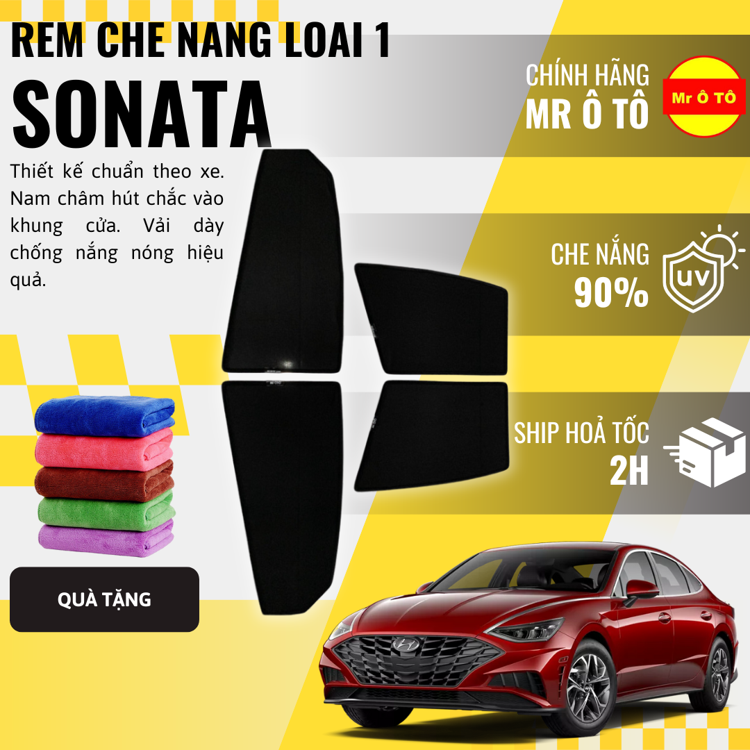 Rèm Che Nắng Xe Hyundai Sonata Loại 1 Mr Ô TÔ Bảo Hành 24 tháng Cam Kết Chuẩn Khít Theo Xe